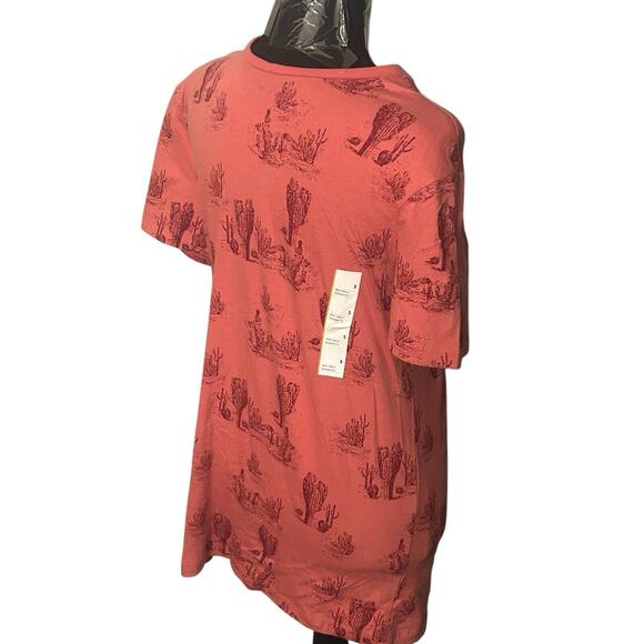 Goodfellow Size Small Cactus‎ Desert Print Cinnamon T-Shirt - Picture 3 of 7